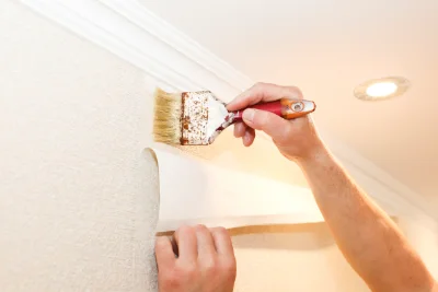 Pose de papier peint à Verneugheol — revêtements muraux et toiles de verre